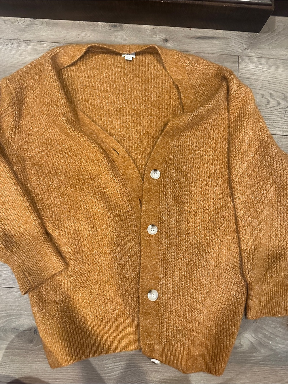 a new day women’s Knit Cardigan Sweater - Amber Brown